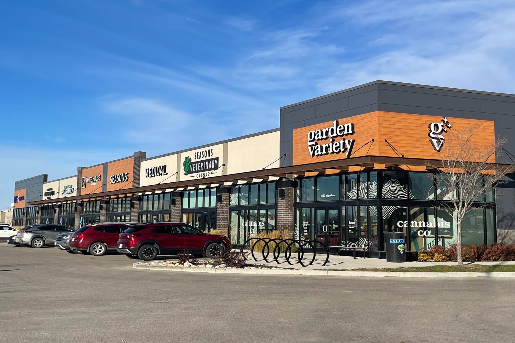 front of retail complex